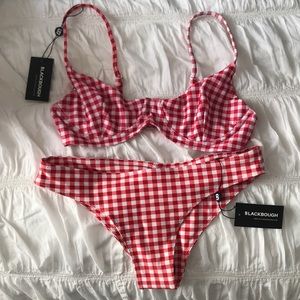 Cherry Gingham Blackbough Bikini Set